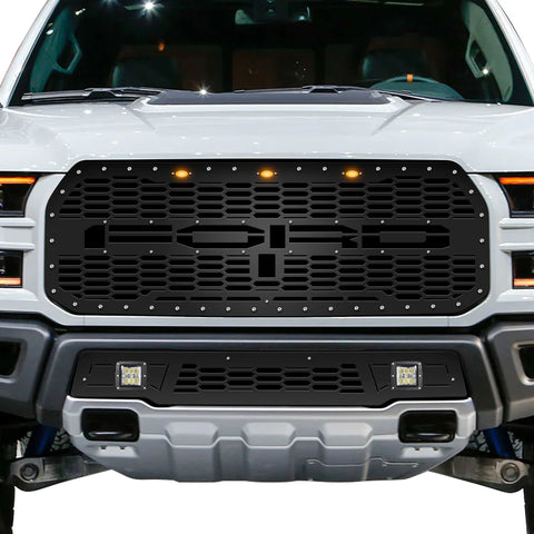 Ford F150 Grille ('15-'17) FORD Logo with Raptor Lights