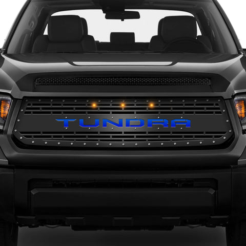 Toyota Tundra Steel Grille ('14-'17) BLUE TUNDRA with LED Lights