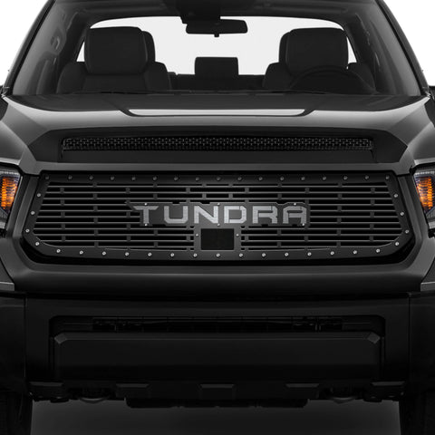 Toyota Tundra Grille ('18-'21) Stainless Steel TUNDRA logo