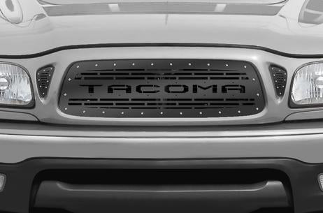 Toyota Tacoma Steel Grill ('01-'04) TACOMA Logo v2 - RacerX Customs | Truck Graphics, Grilles and Accessories