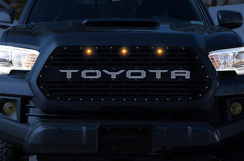 Toyota Tacoma Grille ('16-'17) TOYOTA X-LITE w/ LED Lights - RacerX Customs