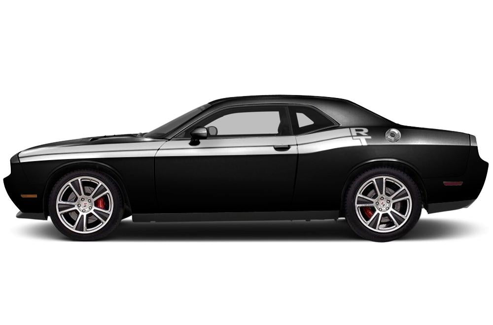 Gloss Black Side Stripes Kit For 1970 Dodge Challenger R/T – Mopar 70 Decal Set