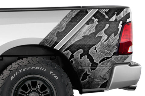 Dodge Ram Quarter Panel Graphics-Wrap Kit - Vinyl (2009-2018) SHREDDED - RacerX Customs