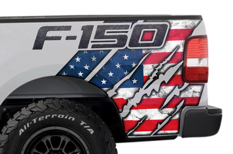 Ford F150 Quarter Panel Graphics-Wrap (2004-2008) AMERICAN FLAG - RacerX Customs