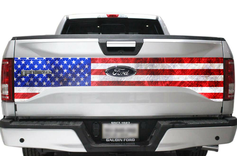 In God We Trust US Flag Truck Tailgate Vinyl Decal Rear Sticker Fits Most Trucks - Foto 3