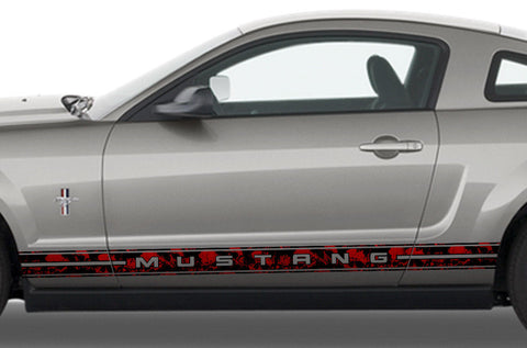 Ford Mustang Rocker Panel Graphics (2005-2009) SKULLS - RacerX Customs