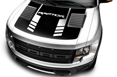 Ford Raptor Hood Graphics Wrap (2010-2014) STRIPES - RacerX Customs