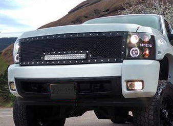 Chevy Silverado 2500/3500 Grille with LED Bar (2007-2010) RC1X - RacerX Customs
