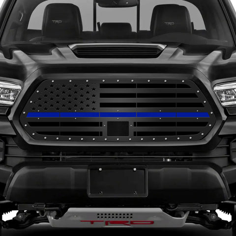 Toyota Tacoma Steel Grille ('18-'22) Thin Blue Line