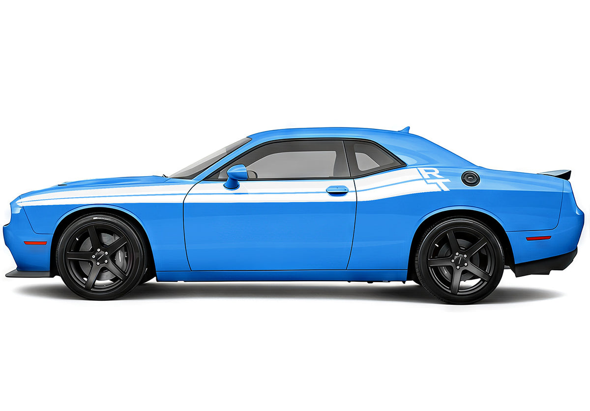 Dodge Challenger ('08-'23) RT Side Stripes V2 - RacerX Customs | Auto Graphics, Truck Grilles and Accessories