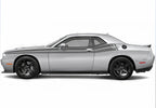 2023 Dodge Challenger with Grey RT Stripes against a white background