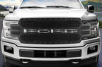 Ford F150 Black Steel Grille ('18-'20) FORD with Stainless Steel Underlay - RacerX Customs | Auto Graphics, Truck Grilles and Accessories