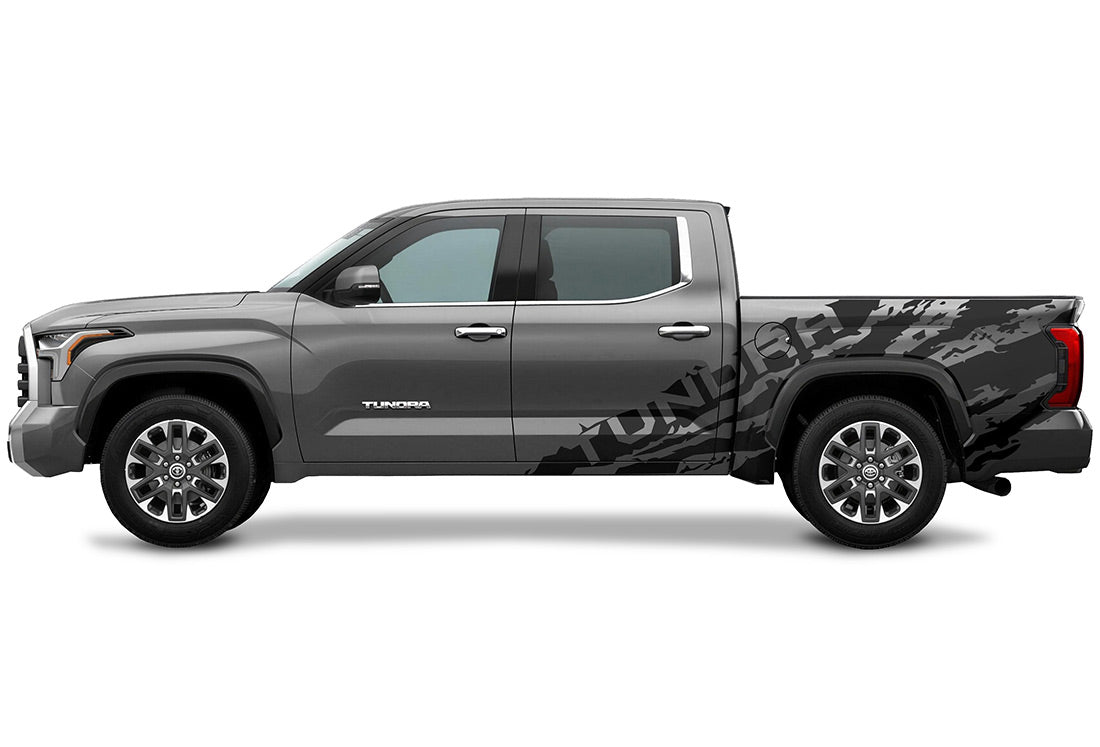 Toyota Tundra Half-Side Decals ('22-'26) TUNDRA Shred