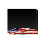 Mud Flap Splash Guards for Semi-Trucks with Stainless Steel Weights - American Flag