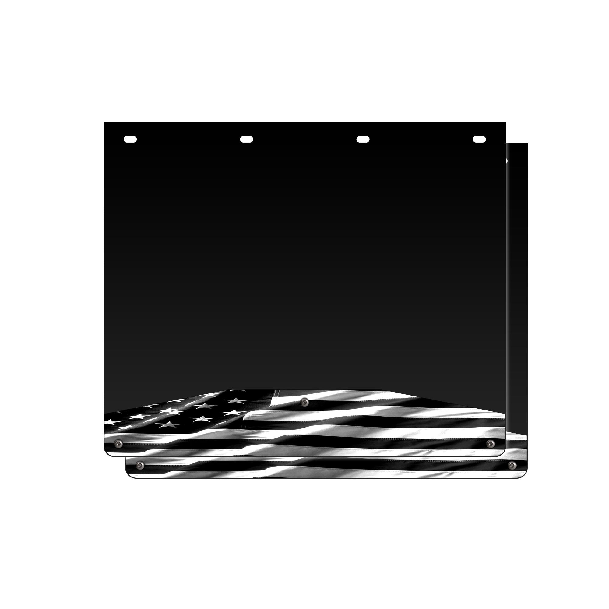 Mud Flap Splash Guards for Semi-Trucks with Stainless Steel Weights - Subdued