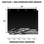 Mud Flap Splash Guards for Semi-Trucks with Stainless Steel Weights - Subdued