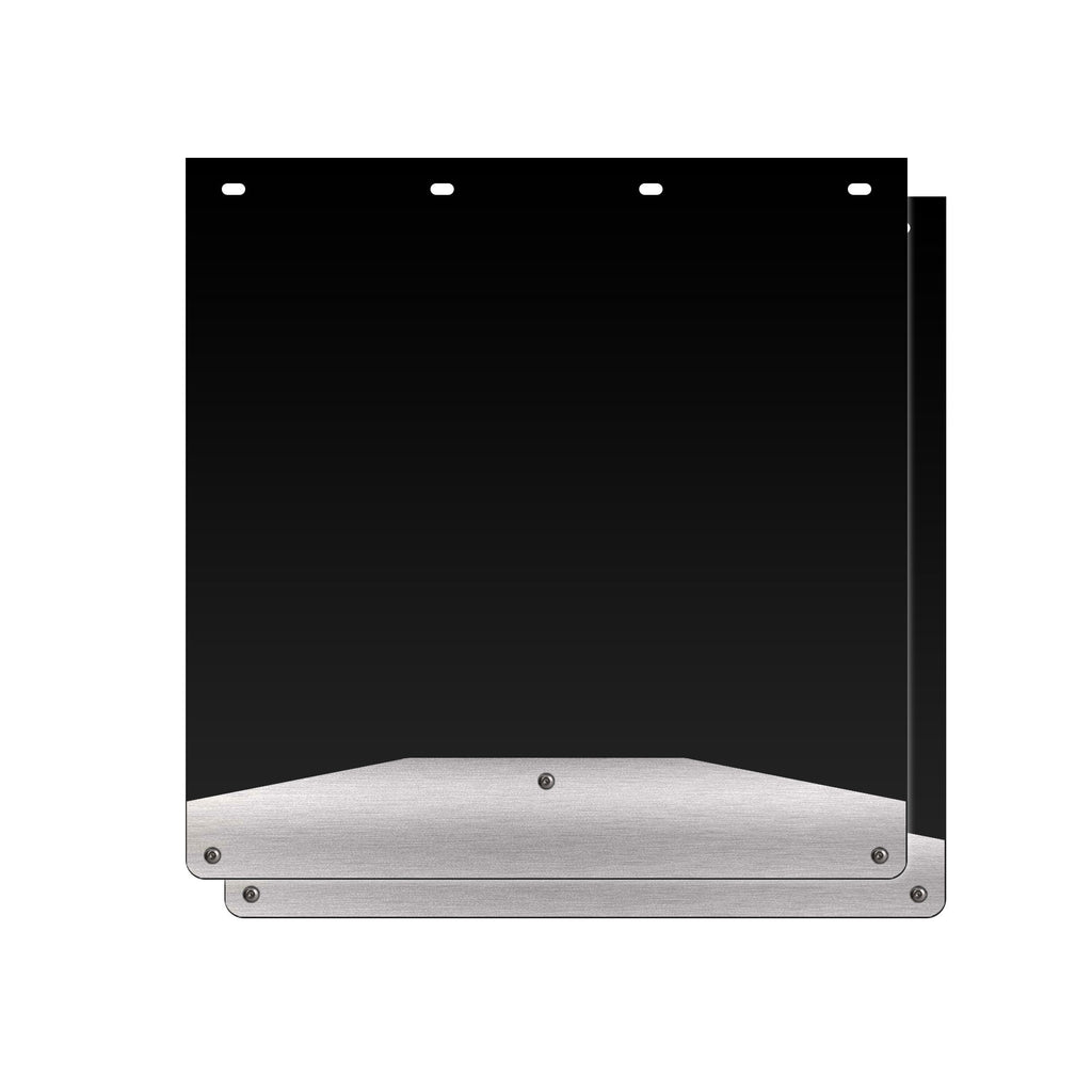 Mud Flap Splash Guards for Semi-Trucks with Stainless Steel Weights - Brushed Stainless Steel - RacerX Customs | Auto Graphics, Truck Grilles and Accessories