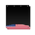 Mud Flap Splash Guards for Semi-Trucks with Stainless Steel Weights - Stars & Stripes