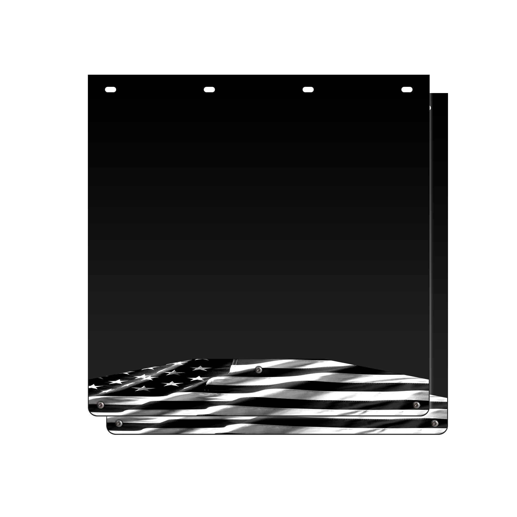 Mud Flap Splash Guards for Semi-Trucks with Stainless Steel Weights - Subdued
