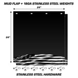 Mud Flap Splash Guards for Semi-Trucks with Stainless Steel Weights - Subdued