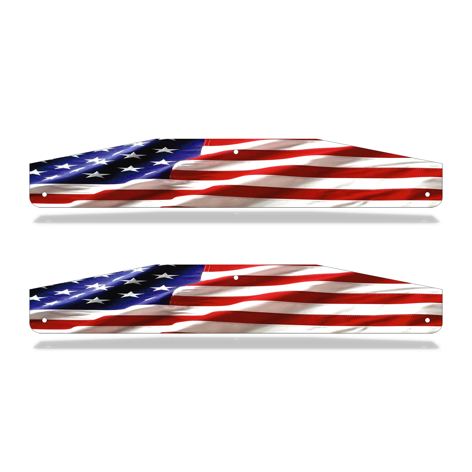 Mud Flap Splash Guards for Semi-Trucks with Stainless Steel Weights - American Flag