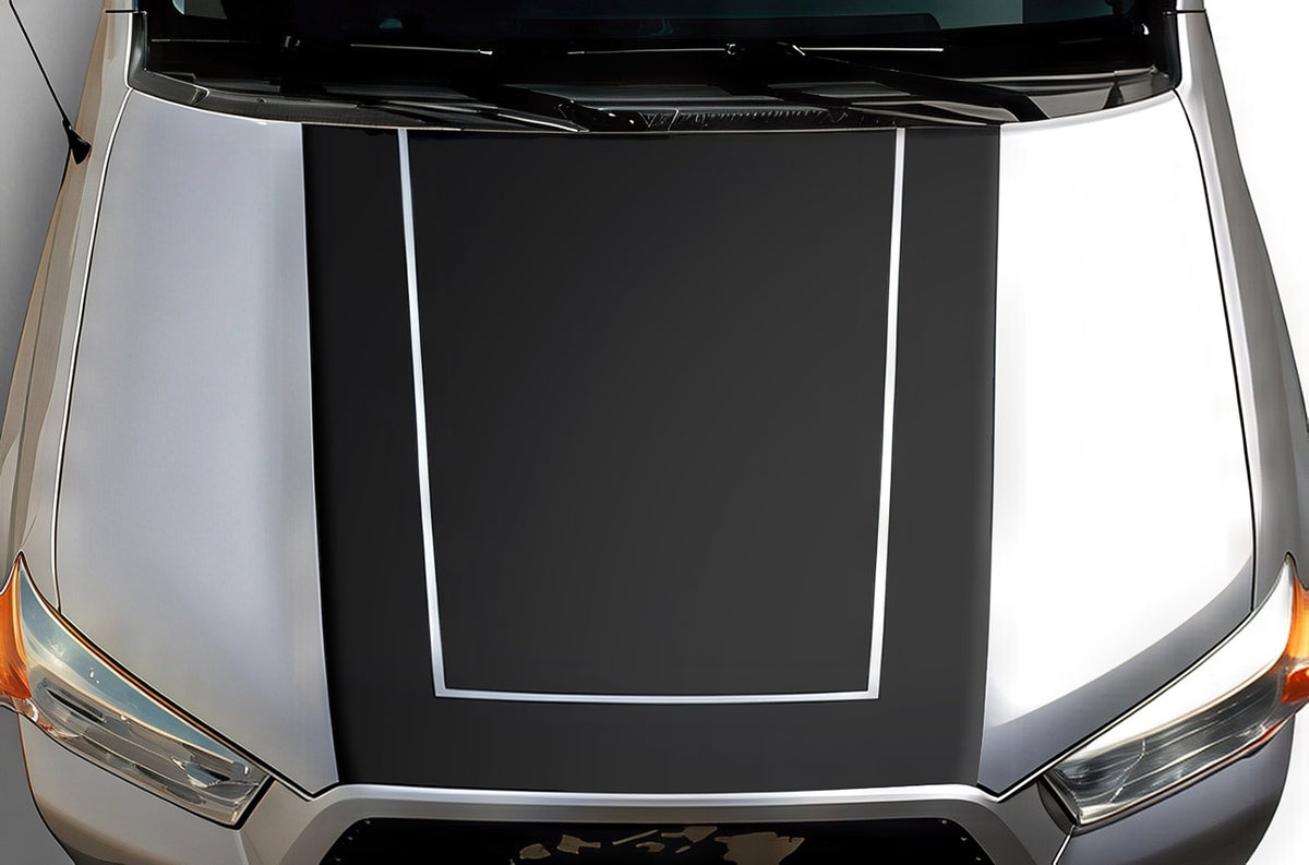 Toyota 4Runner Hood Graphics - Black Vinyl with Pinstripe ('10-'17)