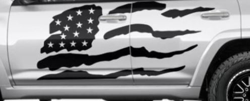 Toyota 4Runner Wrap Kit - Vinyl - American Flag ('10-'17) - RacerX Customs | Auto Graphics, Truck Grilles and Accessories