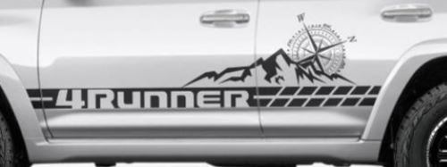 Toyota 4Runner Vinyl Stripes Wrap Kit - Mountains ('10-'17) - RacerX Customs | Auto Graphics, Truck Grilles and Accessories