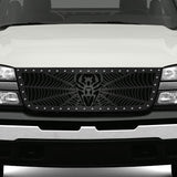 Chevy Silverado 1500/2500 Steel Grille ('03-'07) BLACK WIDOW Pattern