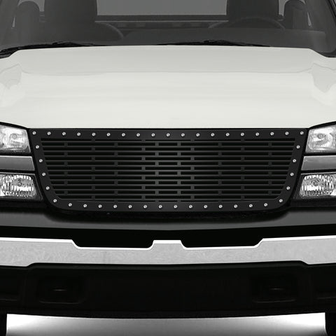 Chevy Silverado 1500/2500 Steel Grille ('03-'07) BRICK Pattern - RacerX Customs | Auto Graphics, Truck Grilles and Accessories
