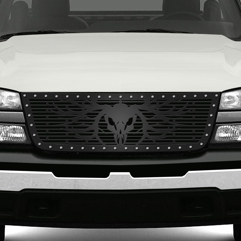 Chevy Silverado 1500 Steel Grille ('03-'07) BUCK Pattern - RacerX Customs | Auto Graphics, Truck Grilles and Accessories