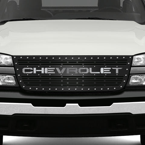 Chevy Silverado 1500/2500 Grille ('03-'07) Stainless Steel Underlay CHEVROLET - RacerX Customs | Auto Graphics, Truck Grilles and Accessories