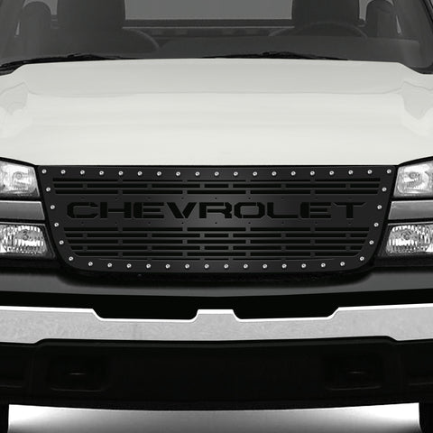 Chevy 1500/2500 Steel Grille ('03-'07) CHEVROLET - RacerX Customs | Auto Graphics, Truck Grilles and Accessories