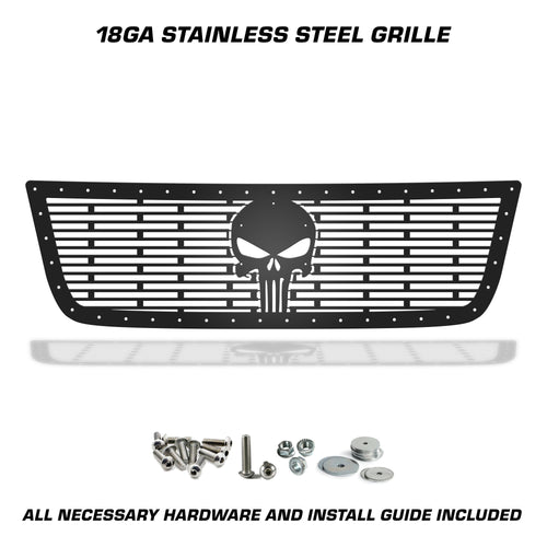 Chevy 1500/2500 Silverado Steel Grille ('03-'07) PUNISHER - RacerX Customs | Auto Graphics, Truck Grilles and Accessories