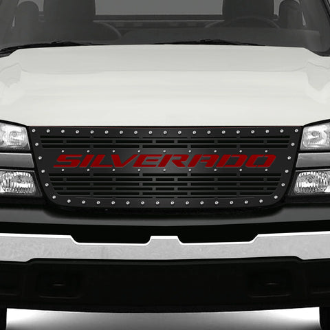 Chevy 1500/2500 Stainless Steel Grille ('03-'07) Red SILVERADO