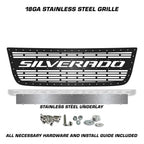 Chevy 1500/2500 Grille ('03-'07) Stainless Steel Underlay SILVERADO - RacerX Customs | Auto Graphics, Truck Grilles and Accessories