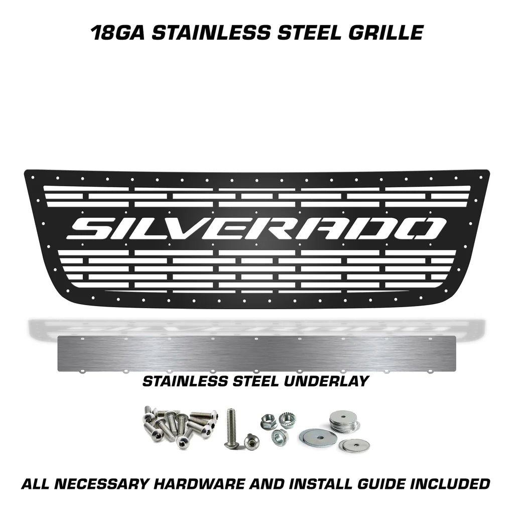 Chevy 1500/2500 Grille ('03-'07) Stainless Steel Underlay SILVERADO - RacerX Customs | Auto Graphics, Truck Grilles and Accessories