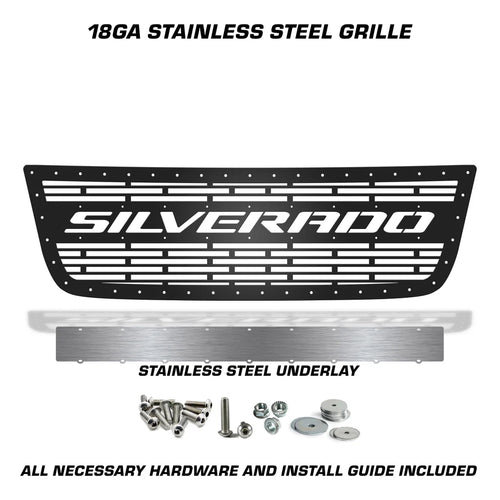 Chevy 1500/2500 Grille ('03-'07) Stainless Steel Underlay SILVERADO - RacerX Customs | Auto Graphics, Truck Grilles and Accessories