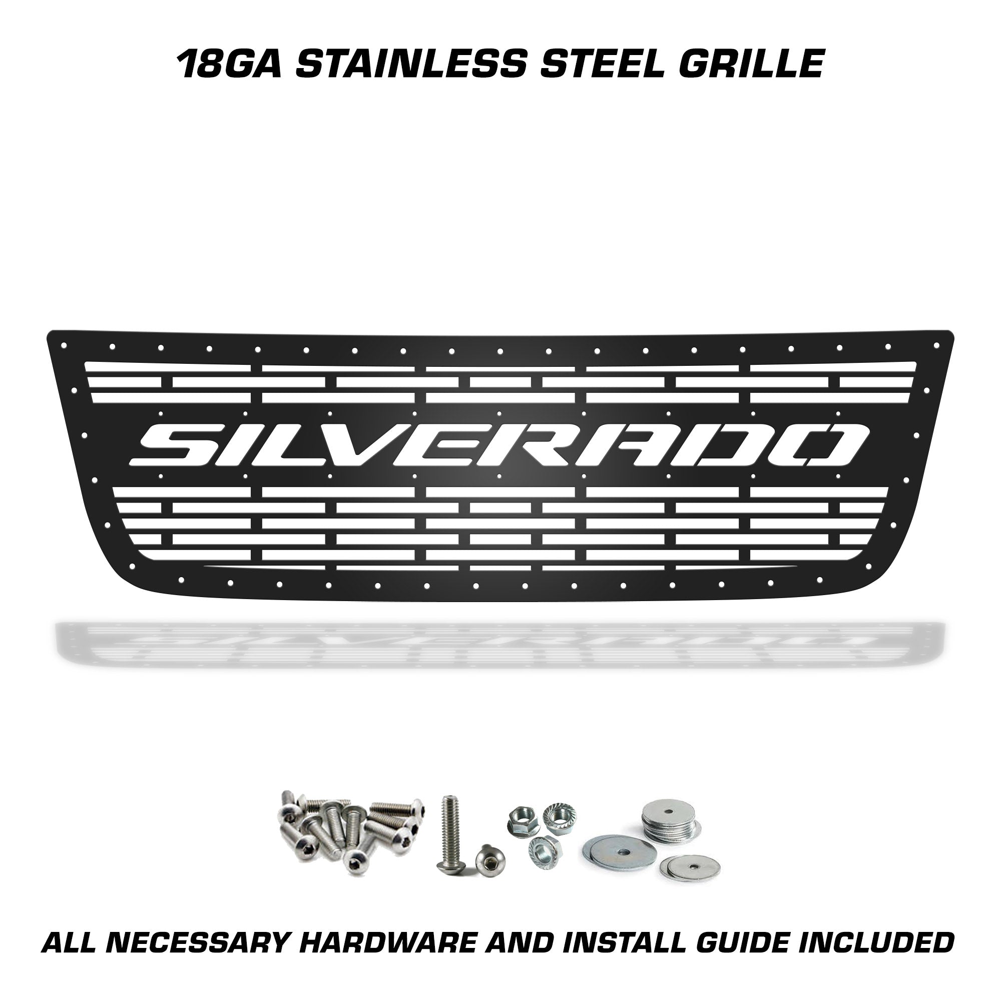 Chevy 1500/2500 Steel Grille ('03-'07) SILVERADO - RacerX Customs | Auto Graphics, Truck Grilles and Accessories