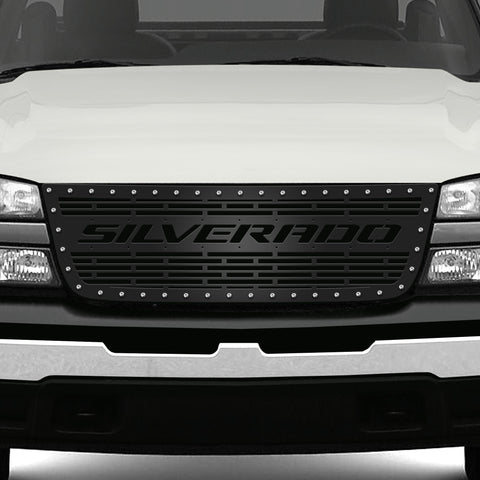 Chevy 1500/2500 Steel Grille ('03-'07) SILVERADO - RacerX Customs | Auto Graphics, Truck Grilles and Accessories