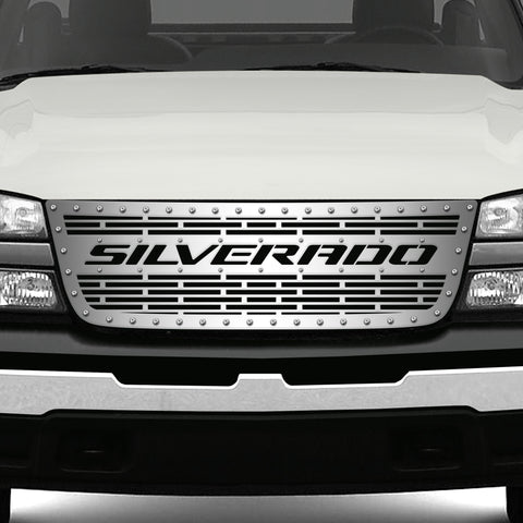 Chevy 1500/2500 Stainless Steel Grille ('03-'07) SILVERADO - RacerX Customs | Auto Graphics, Truck Grilles and Accessories