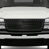 Chevy Silverado 1500/2500 Steel Grille ('03-'07) AMERICAN FLAG - RacerX Customs | Auto Graphics, Truck Grilles and Accessories