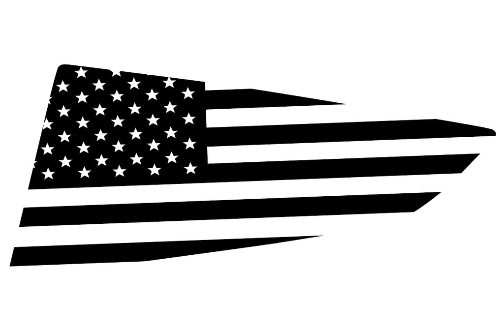 Chevy Corvette C7  Side-Rear Window Decal - USA Flag