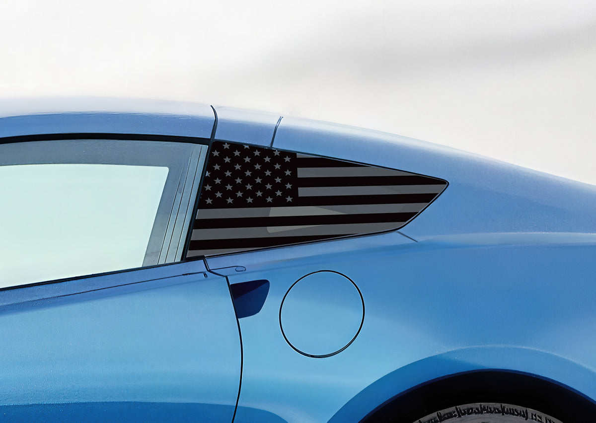 Chevy Corvette C7  Side-Rear Window Decal - USA Flag