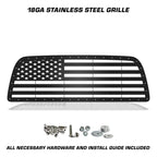 Dodge Ram 2500/3500 Steel Grille ('13-'18) American Flag - RacerX Customs | Auto Graphics, Truck Grilles and Accessories
