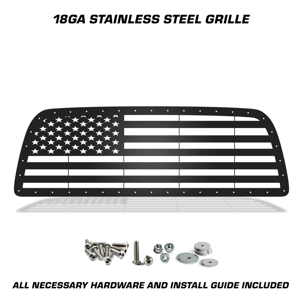 Dodge Ram 2500/3500 Steel Grille ('13-'18) American Flag - RacerX Customs | Auto Graphics, Truck Grilles and Accessories