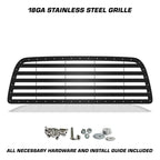 Dodge Ram 2500/3500 Steel Grille ('13-'18) Stripes - RacerX Customs | Auto Graphics, Truck Grilles and Accessories