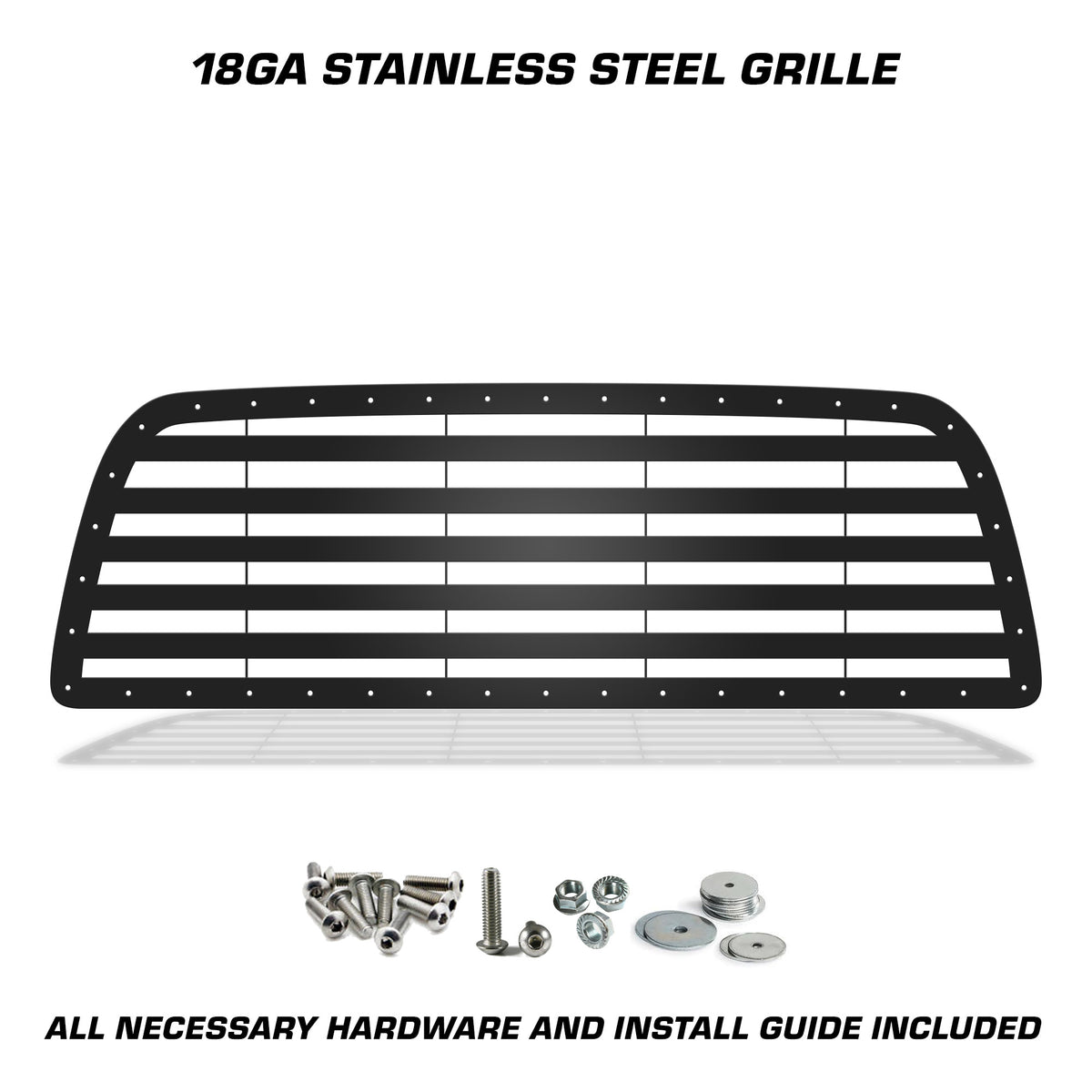 Dodge Ram 2500/3500 Steel Grille ('13-'18) Stripes - RacerX Customs | Auto Graphics, Truck Grilles and Accessories