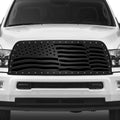 Dodge Ram 2500/3500 Steel Grille ('13-'18) USA Wavy Flag - RacerX Customs | Auto Graphics, Truck Grilles and Accessories
