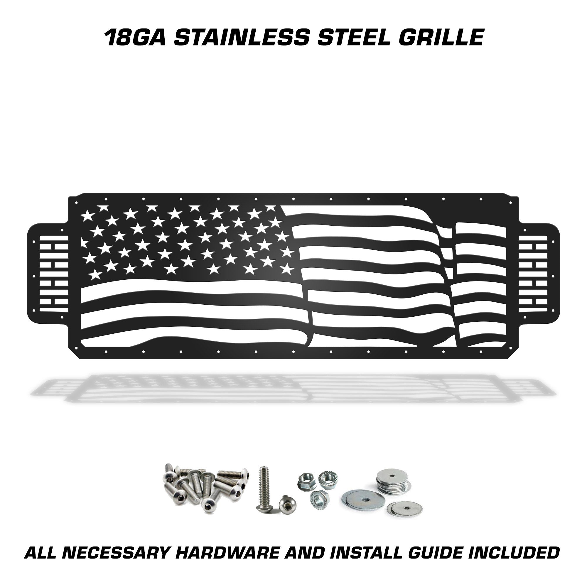 Steel Grille for Ford Super Duty F250/F350 ('17-'19) | AMERICA - WAVE - RacerX Customs | Auto Graphics, Truck Grilles and Accessories